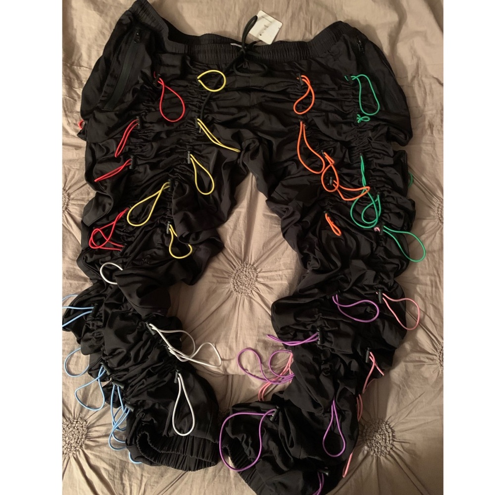 COLORFUL BUNGEE CORD PANTS